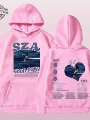 Pink Sos Sza Album Hoodies Sza Concert Tour Pullover Sweatshirt Streetwear Oversized Shirts Sza Shirt Merch Sza Hoodie Unique revetee 4