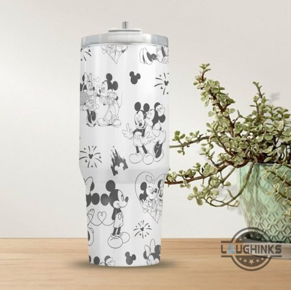 mickey mouse cup disneyland travel cups mickey and minnie mouse couple love stanley tumbler dupe 40oz mickey mouse tumbler disney valentines day gift laughinks 4