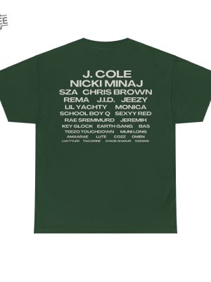 Dreamville Festival 2024 Lineup Tee Dorothea Dix Park Raleigh North Carolina J Cole Sza Nicki Minaj Concert Merch Unique revetee 3