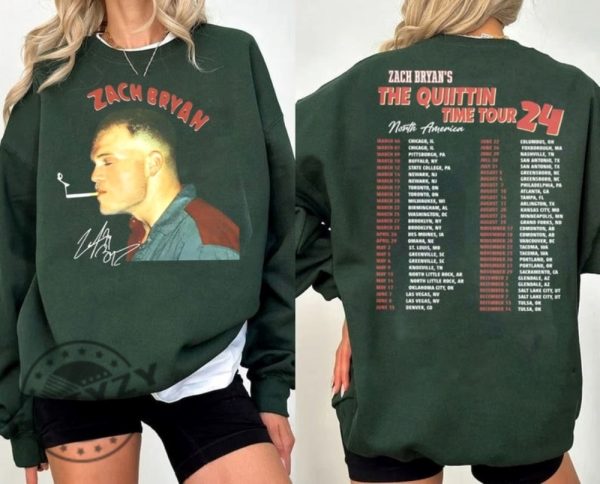 Vintage Zach Bryan The Quittin Time Tour 2024 Shirt The Quittin Time Tour Retro Sweatshirt Country Music Hoodie Zach Bryan Tshirt Who Grows Flowers Shirt giftyzy 2