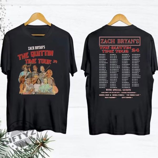 The Quittin Time Tour 2024 Zach Bryan Shirt Vintage Zach Bryan Tshirt Country Music Zach Bryan Sweatshirt Zach Bryan Hoodie Cowboy Zach Bryan Fan Gift giftyzy 1