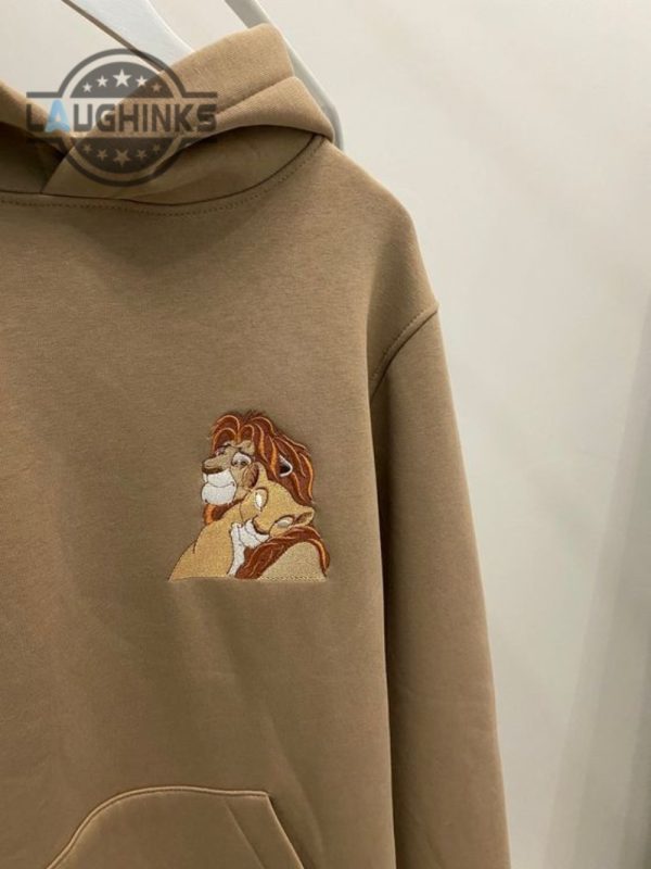 embroidered lion and lioness hoodies cartoon shirt embroidery tshirt sweatshirt hoodie gift laughinks 1