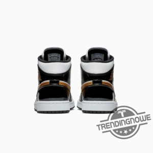 Air Jordan 1 Mid Patent Black Gold trendingnowe 3 1