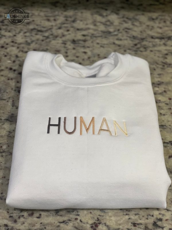 human embroidered crewneck embroidery tshirt sweatshirt hoodie gift