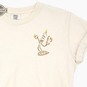 lumiere embroidered tshirt embroidered shirt beauty and the beast t shirt disney princess shirt disney tshirt womens disney shirt embroidery tshirt sweatshirt hoodie gift laughinks 1 1