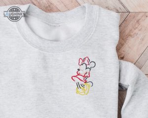 minnie mouse embroidered crewneck disney world embroidered sweatshirt disney crewneck disney minnie pull over crewneck embroidery tshirt sweatshirt hoodie gift laughinks 1