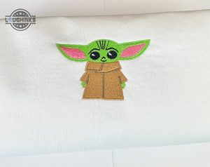 baby yoda embroidered sweatshirt embroidery tshirt sweatshirt hoodie gift