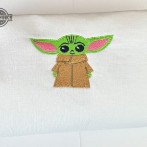 baby yoda embroidered sweatshirt embroidery tshirt sweatshirt hoodie gift