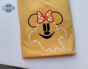 ghost minnie embroidered shirt disney halloween embroidered shirt mnsshp shirt embroidery tshirt sweatshirt hoodie gift laughinks 1