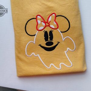 ghost minnie embroidered shirt disney halloween embroidered shirt mnsshp shirt embroidery tshirt sweatshirt hoodie gift laughinks 1