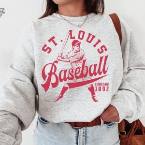 Vintage St Louis Cardinal Crewneck Sweatshirt Cardinals Est 1892 Shirt St Louis Baseball Retro Cardinals Shirt St Louis 1892 revetee 3