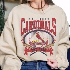 St Louis Baseball Sweatshirt Vintage Style St Louis Baseball Crewneck Sweatshirt St Louis Est 1882 Sweatshirt Game Day revetee 3