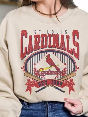 St Louis Baseball Sweatshirt Vintage Style St Louis Baseball Crewneck Sweatshirt St Louis Est 1882 Sweatshirt Game Day revetee 3