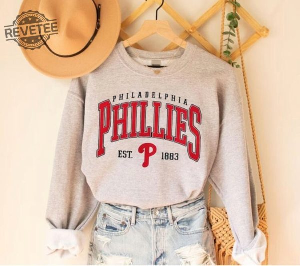 Vintage Phillies Baseball Sweatshirt Philadelphia Baseball Vintage Sweatshirt Retro Phillies Shirt Phillies Fan Sweatshirt revetee 1