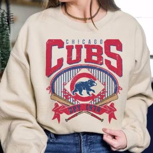 Chicago Baseball Sweatshirt Vintage Style Chicago Baseball Crewneck Sweatshirt Chicago Est 1870 Sweatshirt Chicago Cubs Sweatshirt revetee 2