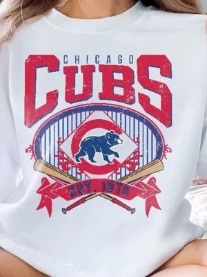 Chicago Baseball Sweatshirt Vintage Style Chicago Baseball Crewneck Sweatshirt Chicago Est 1870 Sweatshirt Chicago Cubs Sweatshirt revetee 4