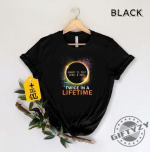 Total Solar Eclipse Twice In A Lifetime April 8 2024 Shirt Eclipse Event Hoodie Eclipse Souvenir Sweatshirt Celestial Tshirt Astronomy Gift giftyzy 2