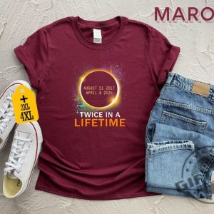 Total Solar Eclipse Twice In A Lifetime April 8 2024 Shirt Eclipse Event Hoodie Eclipse Souvenir Sweatshirt Celestial Tshirt Astronomy Gift giftyzy 8