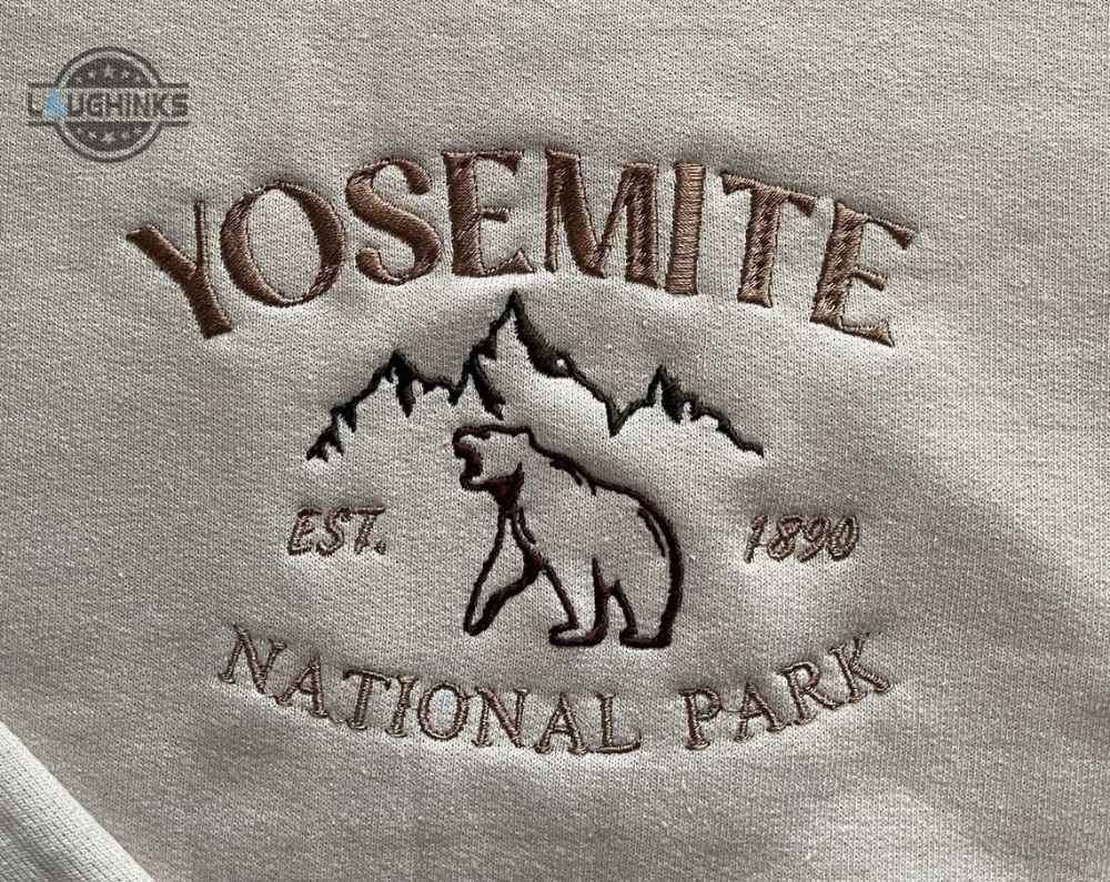 Yosemite Sierra Nevada National Park Embroidered Sweater Embroidery Tshirt Sweatshirt Hoodie Gift