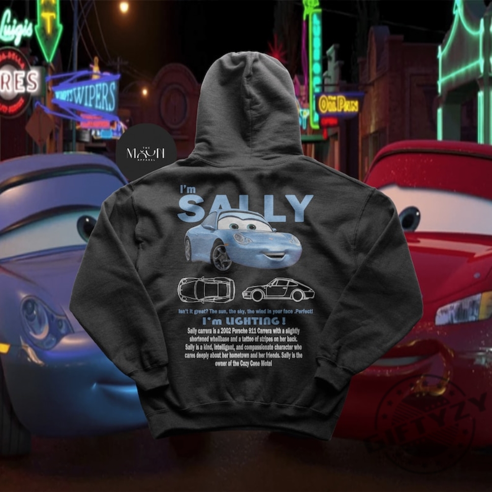 Limited Sally Shirt Sally And Mcqueen Fan Tshirt Cars Movie Hoodie Mcqueen Sweatshirt Couple Vintage Car Shirt giftyzy 1