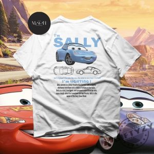 Limited Sally Shirt Sally And Mcqueen Fan Tshirt Cars Movie Hoodie Mcqueen Sweatshirt Couple Vintage Car Shirt giftyzy 3