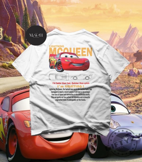 Limited Mcqueen Shirt Lightning Mcqueen Fan Tshirt Cars Movie Mcqueen And Sally Sweatshirt Couple Hoodie Vintage Car Sally Shirt giftyzy 3