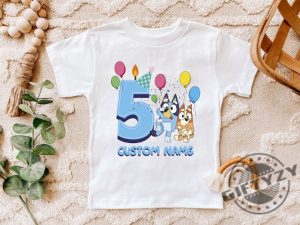 Bluey Birthday Shirt Custom Birthday Custom Bluey Tshirt Bingo Birthday Sisters Hoodie Birthday Girl Sweatshirt Birthday Boy Shirt giftyzy 3