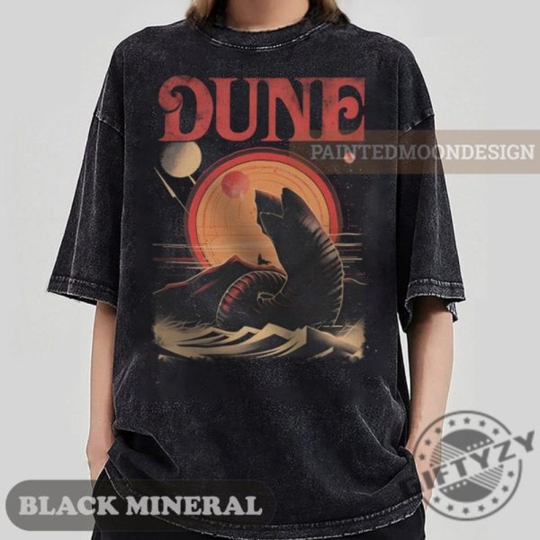 Retro Dune Sandworm And Muaddib Shirt Limited Dune Shirt giftyzy 1