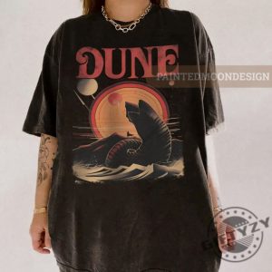 Retro Dune Sandworm And Muaddib Shirt Limited Dune Shirt giftyzy 2