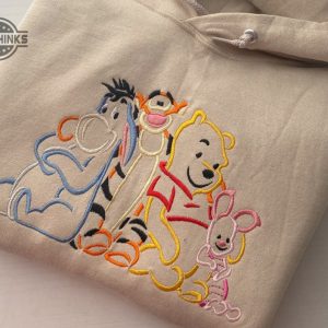 embroidered sweatshirt winnie the pooh disney world crewneck disneyland embroidered sweatshirt hoodie embroidery tshirt sweatshirt hoodie gift laughinks 1