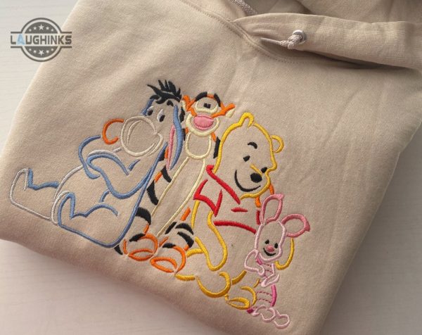 embroidered sweatshirt winnie the pooh disney world crewneck disneyland embroidered sweatshirt hoodie embroidery tshirt sweatshirt hoodie gift laughinks 1