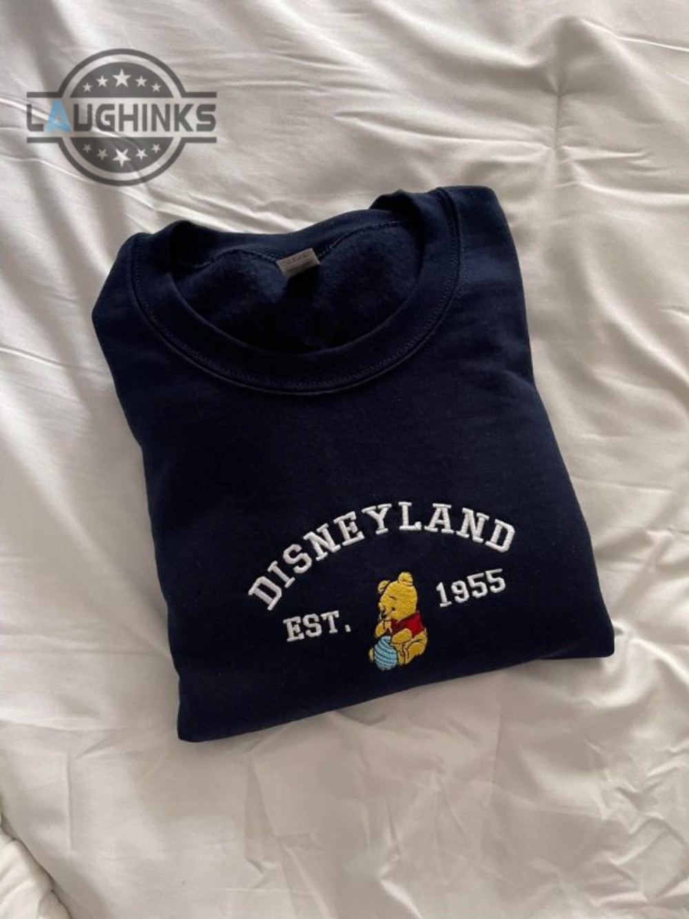 Disneyland Winnie The Pooh Embroidered Sweatshirt Embroidery Tshirt Sweatshirt Hoodie Gift
