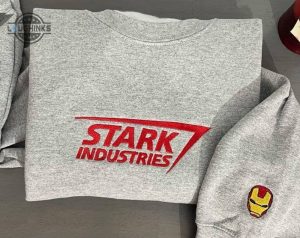 stark industries embroidered sweatshirt custom embroidery embroidery tshirt sweatshirt hoodie gift laughinks 1