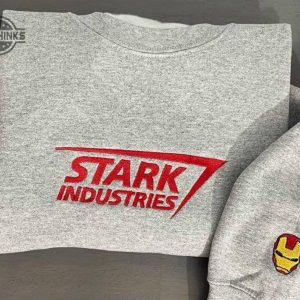 stark industries embroidered sweatshirt custom embroidery embroidery tshirt sweatshirt hoodie gift laughinks 1