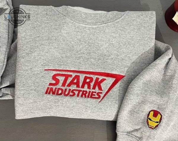 stark industries embroidered sweatshirt custom embroidery embroidery tshirt sweatshirt hoodie gift laughinks 1