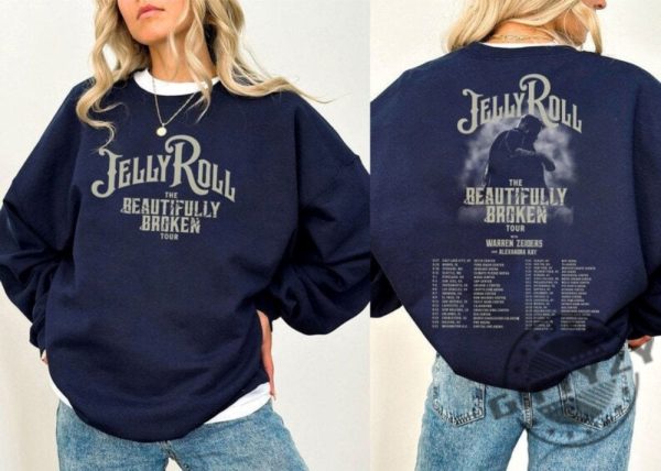 Jelly Roll The Beautifully Broken Tour 2024 Shirt Jelly Roll 2024 Concert Sweatshirt Jelly Roll Hoodie Jelly Roll Tour Tshirt The Beautifully Broken Tour Shirt giftyzy 4