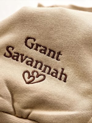 Custom Mama Embroidered Sweatshirt Custom Mama Crewneck With Kids Names Heart On Sleeve Gift For New Mom Mothers Day Gift revetee 3