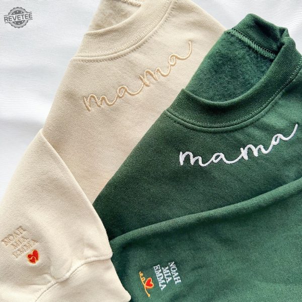 Mama Embroidered Sweatshirt Embroidered Mom Sweatshirt First Mothers Day Gift Unique revetee 2