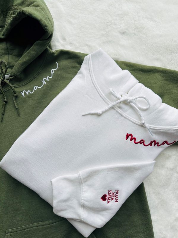 Mama Embroidered Sweatshirt Embroidered Mom Sweatshirt First Mothers Day Gift Unique revetee 3