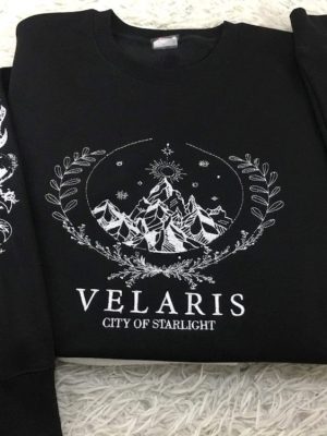 Velaris Embroidered Sweatshirt Velaris City Of Starlight Embroidered The Night Court Shirt Starlight Acotar Shirt Velaris Sweatshirt Unique revetee 2