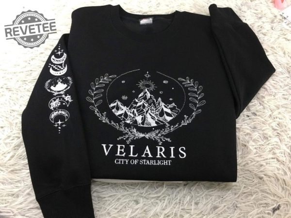 Velaris Embroidered Sweatshirt Velaris City Of Starlight Embroidered The Night Court Shirt Starlight Acotar Shirt Velaris Sweatshirt Unique revetee 2