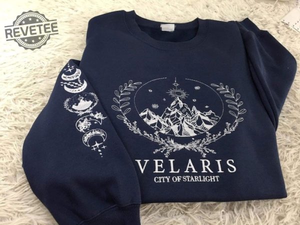 Velaris Embroidered Sweatshirt Velaris City Of Starlight Embroidered The Night Court Shirt Starlight Acotar Shirt Velaris Sweatshirt Unique revetee 3