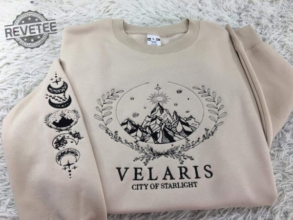 Velaris Embroidered Sweatshirt Velaris City Of Starlight Embroidered The Night Court Shirt Starlight Acotar Shirt Velaris Sweatshirt Unique revetee 4