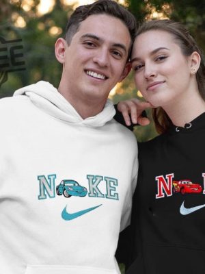 Couple Embroidered Sweatshirt Mc Queen Car Embroidered Shirt Sally Car Shirt Unique revetee 2