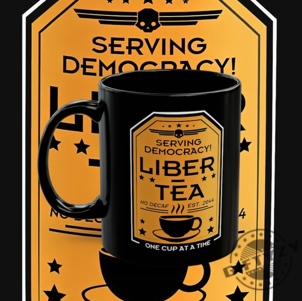 Libertea Helldivers 2 Mug Morning Cup Of Libertea Helldivers Taste Democracy Helldivers 2 Shirt giftyzy 1