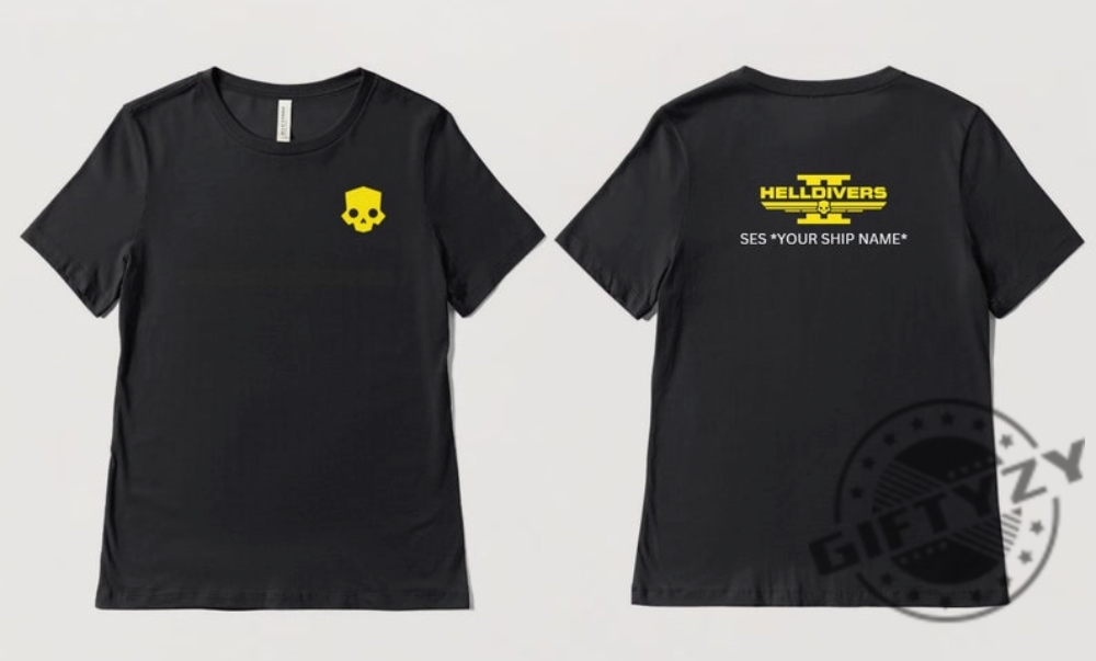 Helldivers 2 Customized Ship Name Shirt