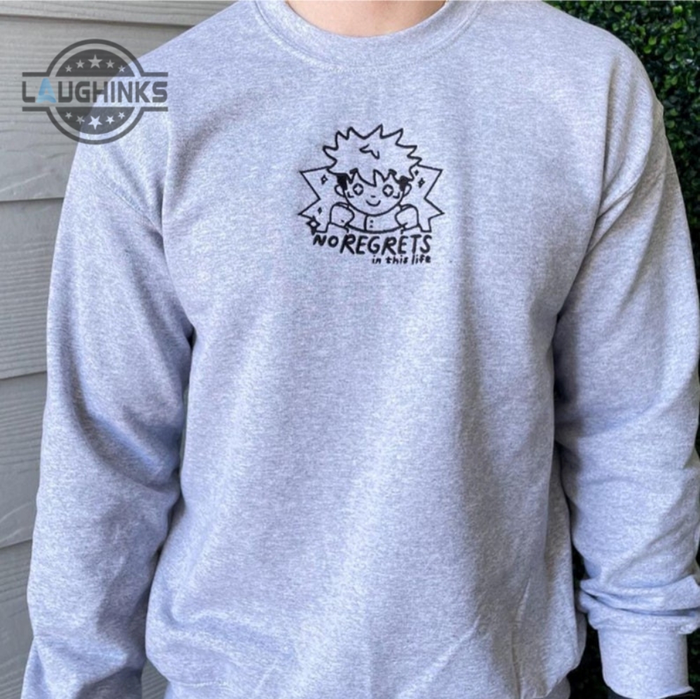 Naruto No Regret Life Embroidered Crewneck Embroidery Tshirt Sweatshirt Hoodie Gift