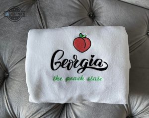 georgia peach state embroidered sweater embroidery tshirt sweatshirt hoodie gift laughinks 1 2