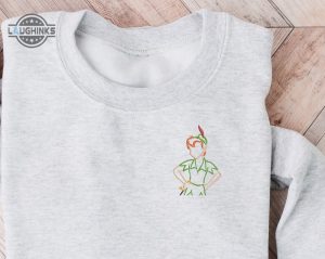 peter pan embroidered crewneck disney embroidered sweatshirt neverland lost boy crewneck disneyland sweatshirt womens disney crewneck embroidery tshirt sweatshirt hoodie gift laughinks 1 3