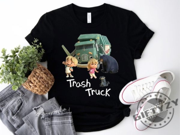 Trash Truck Shirt Trash Truck Birthday Sweatshirt Birthday Gift For Kids Trash Truck Party Theme Trash Truck Family Tshirt Cartoon Kids Shirt giftyzy 4